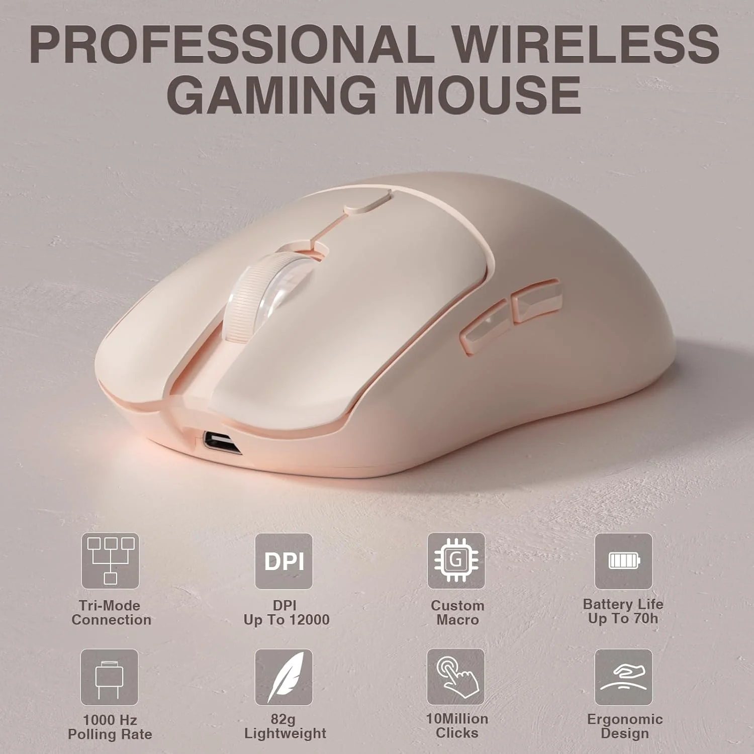 Laptop Mouse - AULA SC580X トライモードワイヤレスゲーミングマウス 12000DPI PAW3325 500mAh