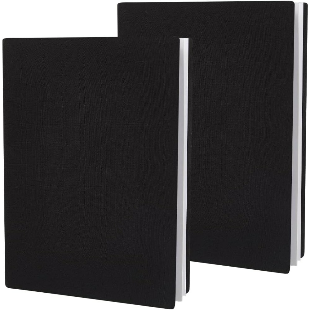 Laptop Sleeve - 2枚入り伸縮ブックカバー ブラックブックカバープロテクター 7 x 13インチ 布製