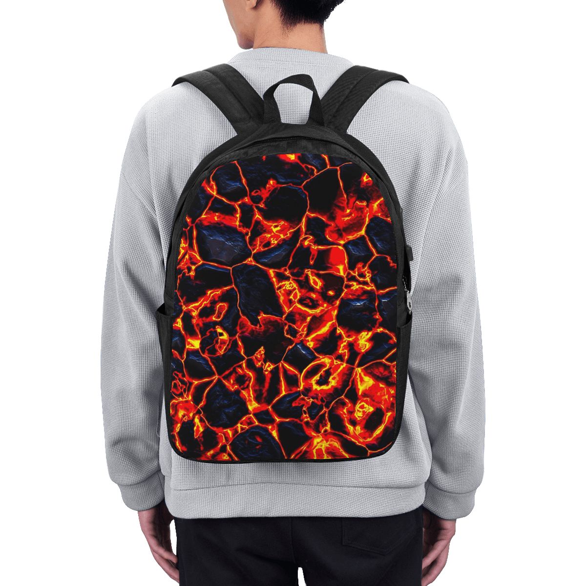 Laptop Bag - マグマ火山溶岩火災バックパック旅行ノートブックバッグコンピュータ大学生スクールバッグラップトップショルダーバッグ男性女性用