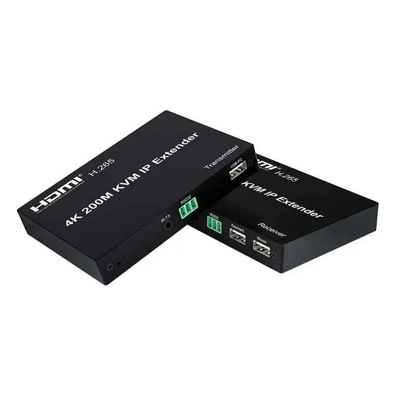 Hdmi Cable - 4K HDMI KVMエクステンダー 200M RJ45イーサネットケーブル経由 HDMI