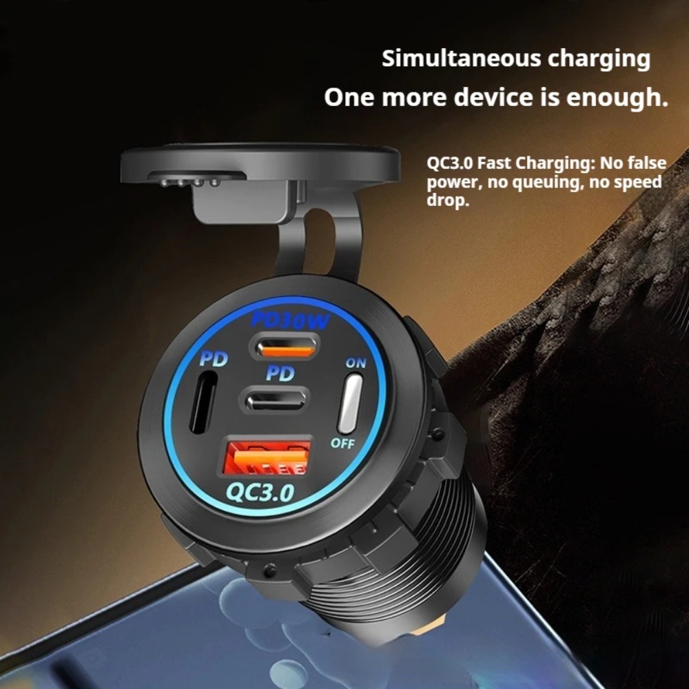 83W PD QC3.0 4ポートカーチャージャーソケット、 - Usb C Hub のレビューと価格