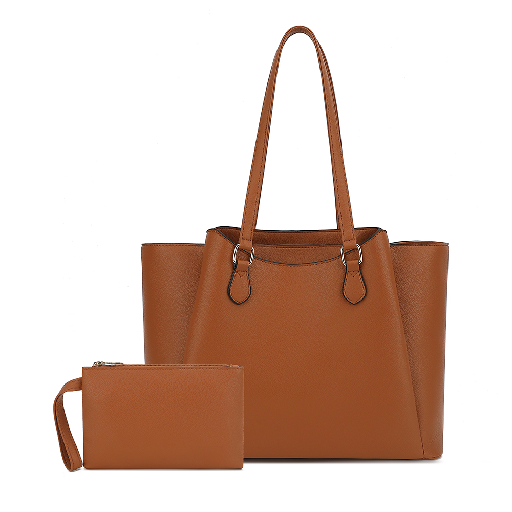 女性用トートバッグ、ポーチ付き大型PUレザーショルダーハンド - Laptop Original Accessories のレビューと価格