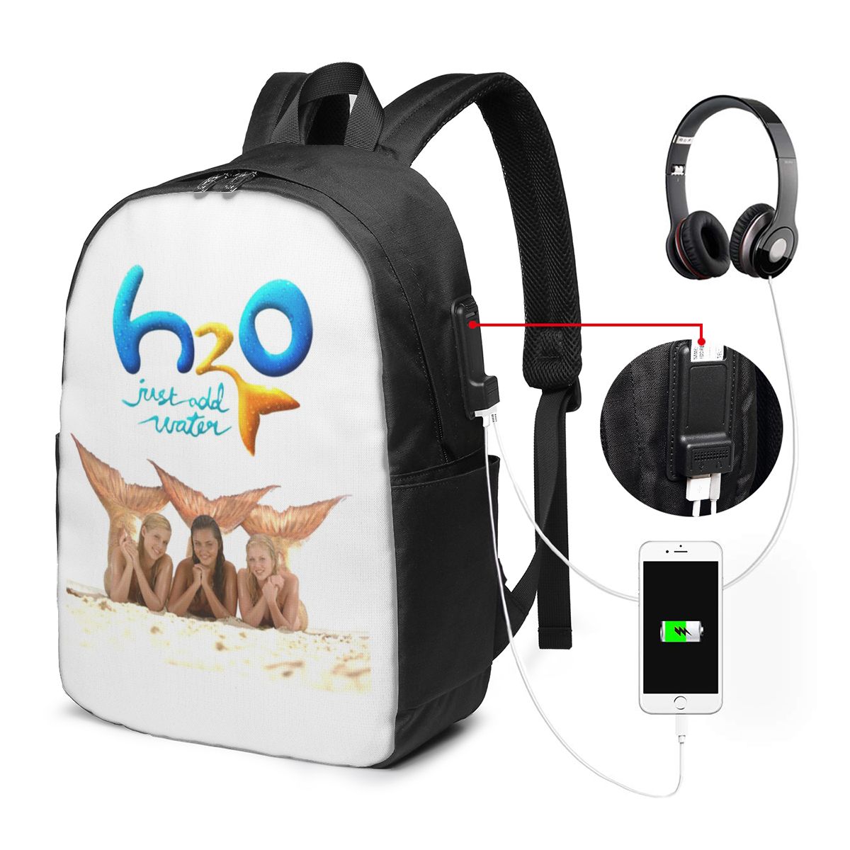 漫画アニメ H2O ジャストアドウォーターバックパック旅行ノ - Laptop Bag のレビューと価格