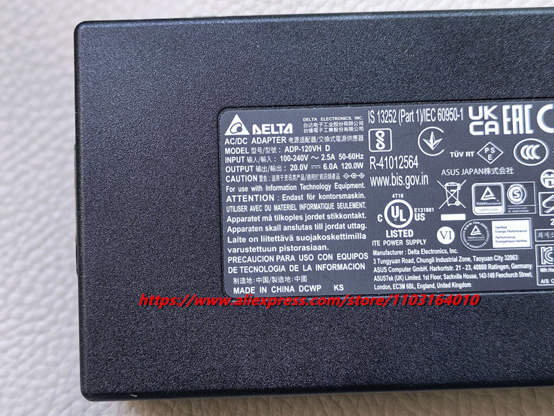 純正デルタ ADP-120VH D AC/DC アダプター  - Laptop Charger のレビューと価格