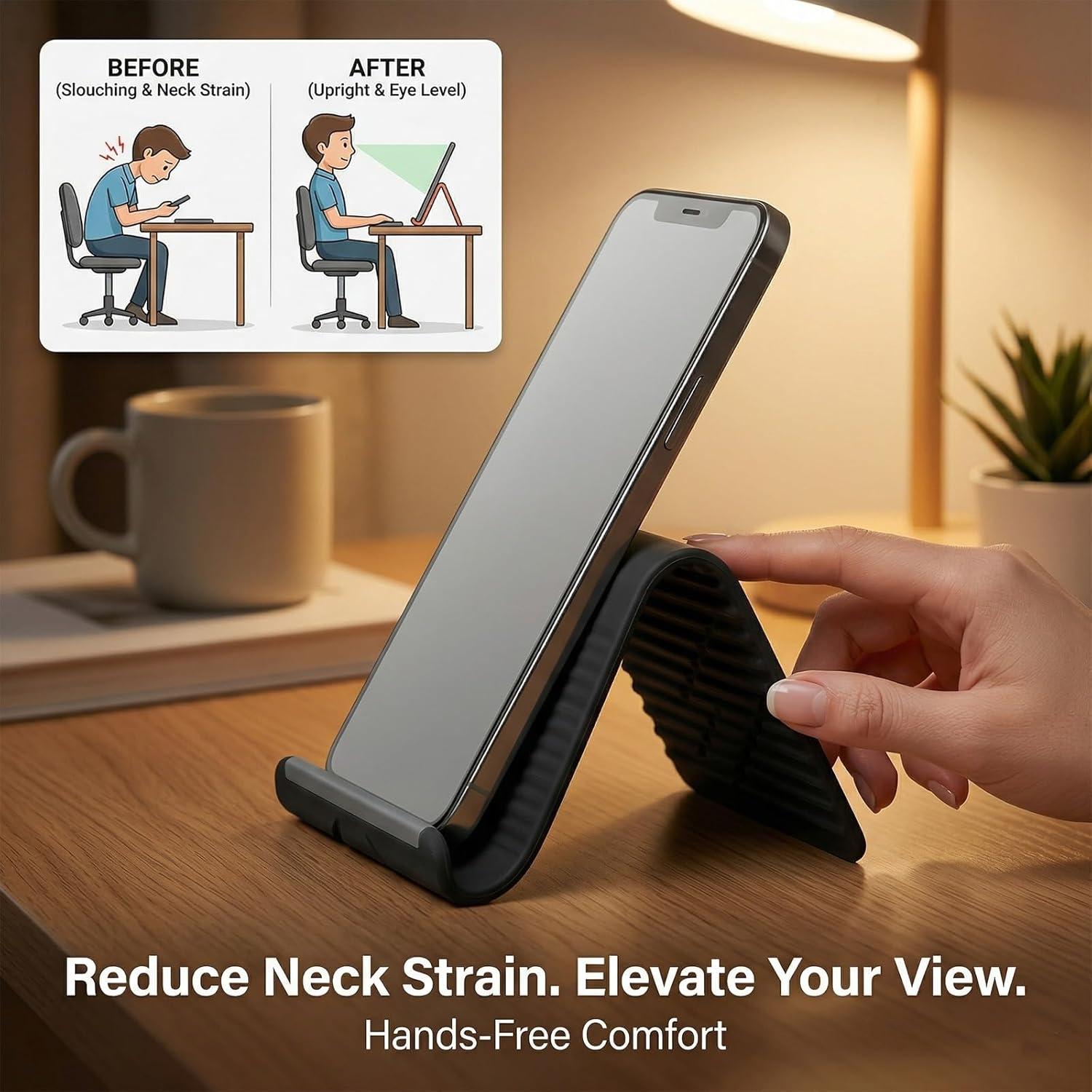 柔軟で折りたたみ可能なシリコン製スマホホルダー、ポータブルで - Laptop Stand のレビューと価格