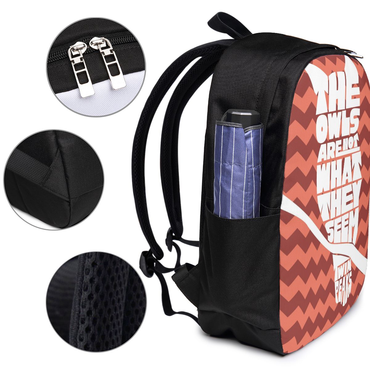 ツインピークスレッドルームバックパック旅行ノートブックバッグ - Laptop Bag のレビューと価格